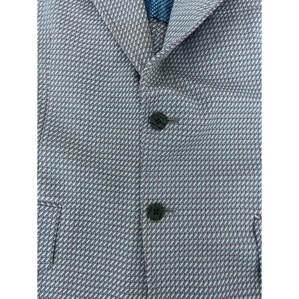 Suit Jacket Multicolor‎ Mens Size 42 Geometric 2 Button Front Notch Lapel
